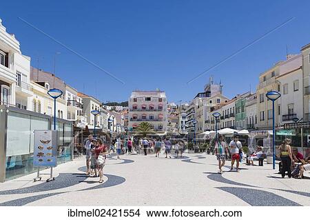 Praca Sousa Oliveira, Praia da Nazare, Nazare, Oeste, Leiria District, Portugal, Europe View Large Photo Image Picture - Praca Sousa Oliveira, Praia da Nazare, Nazare, Oeste, Leiria District, Portugal, Europe. Fotosearch