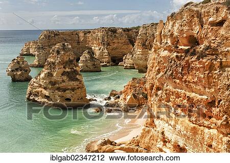 Stock Image - "Praia da Marinha, Carvoeiro, Algarve, Portugal, Europe". Fotosearch