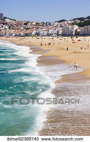 "Praia da Nazare, Beach, Nazare, Oeste, Leiria District, Portugal, Europe" View Large Photo Image Stock Photography - "Praia da Nazare, Beach, Nazare, Oeste, Leiria District, Portugal, Europe". Fotosearch