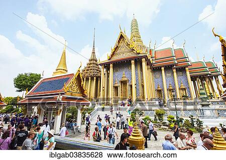 Stock Photo - "Prasat Phra Thep Bidon, Royal Pantheon, Wat Phra Kaeo complex, Grand Palace, Bangkok, Thailand, Asia". Fotosearch