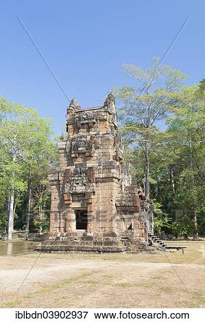 Stock Photo - "Prasat Suor Prat tower in Angkor Thom, Angkor, Siem Reap, Cambodia, Asia". Fotosearch