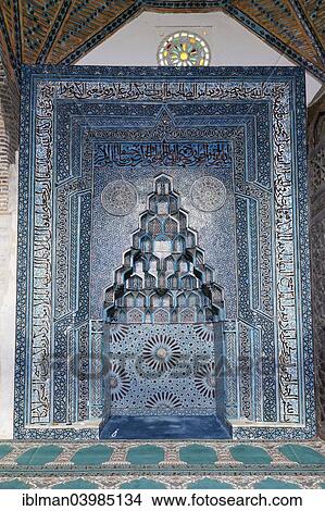 "Prayer niche, Esrefoglu Mosque, Seljuk mosque with wooden pillars, Beysehir, Konya Province, Central Anatolia Region, Anatolia, Turkey, Asia" View Large Photo Image Picture - "Prayer niche, Esrefoglu Mosque, Seljuk mosque with wooden pillars, Beysehir, Konya Province, Central Anatolia Region, Anatolia, Turkey, Asia". Fotosearch