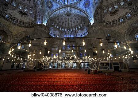 "Prayer room with red carpet, Sultan Ahmed Mosque, Sultanahmet, Istanbul, Turkey, Asia" View Large Photo Image Stock Photograph - "Prayer room with red carpet, Sultan Ahmed Mosque, Sultanahmet, Istanbul, Turkey, Asia". Fotosearch