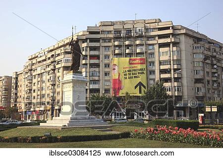 "Prefabricated concrete apartment building with a large advertising poster for a hardware store, Piata Eroilor, Ploiesti, Grosse Walachei, Romania, Europe" View Large Photo Image Stock Photography - "Prefabricated concrete apartment building with a large advertising poster for a hardware store, Piata Eroilor, Ploiesti, Grosse Walachei, Romania, Europe". Fotosearch