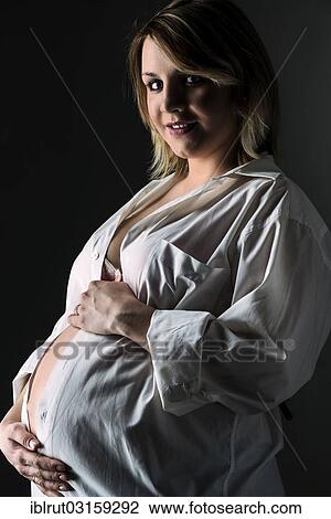 "Pregnant woman, 8 months" View Large Photo Image Stock Image - "Pregnant woman, 8 months". Fotosearch