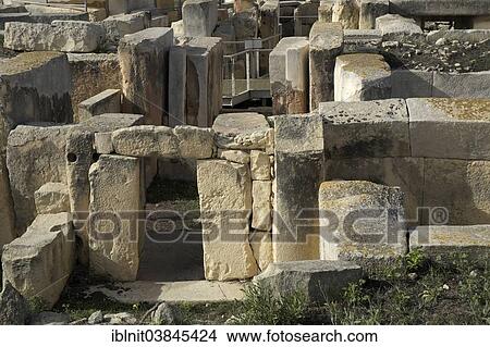 Picture - "Prehistoric temple complex of Hal Tarxien, Tarxien, Malta, Europe". Fotosearch