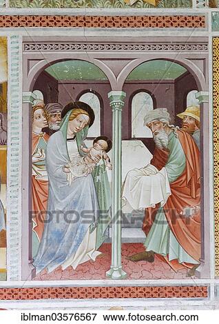 "Presentation of Jesus at the Temple, fresco by Thomas von Villach, around 1470, St. George's Church, Gerlamoos, Steinfeld, Carinthia, Austria, Europe" View Large Photo Image Stock Photo - "Presentation of Jesus at the Temple, fresco by Thomas von Villach, around 1470, St. George's Church, Gerlamoos, Steinfeld, Carinthia, Austria, Europe". Fotosearch