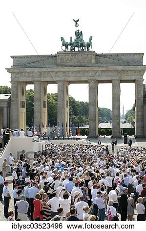 "President Barack Obama delivering his speech at Pariser Platz square in front of the Brandenburg Gate, Berlin, Berlin, Germany, Europe" View Large Photo Image Stock Photograph - "President Barack Obama delivering his speech at Pariser Platz square in front of the Brandenburg Gate, Berlin, Berlin, Germany, Europe". Fotosearch