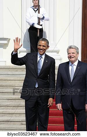 "President Barack Obama during the welcoming ceremony at Bellevue Palace with the German President Joachim Gauck, Berlin, Berlin, Germany, Europe" View Large Photo Image Stock Photo - "President Barack Obama during the welcoming ceremony at Bellevue Palace with the German President Joachim Gauck, Berlin, Berlin, Germany, Europe". Fotosearch
