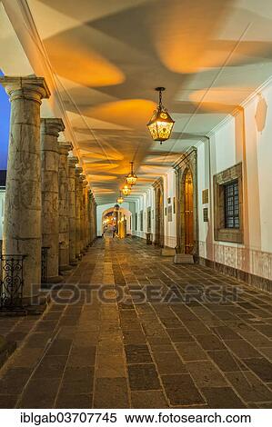 "Presidential Palace at night, Quito, Pichincha Province, Ecuador, South America" View Large Photo Image Stock Photography - "Presidential Palace at night, Quito, Pichincha Province, Ecuador, South America". Fotosearch