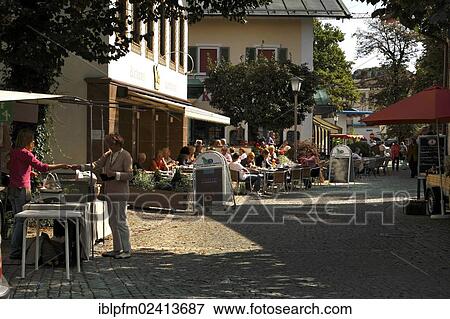 Stock Photo - Prien market place, Chiemgau, Upper Bavaria, Germany, Europe. Fotosearch