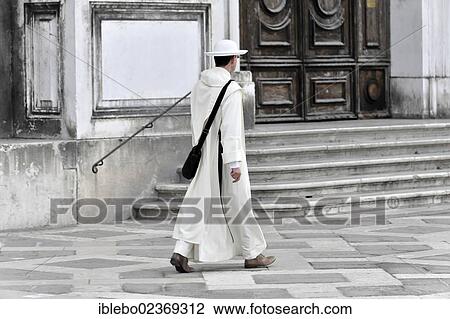 Stock Image - "Priest, Venice, Veneto, Italy, Europe". Fotosearch