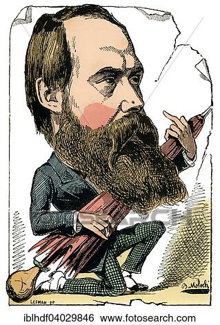 Stock Photograph - "Prince Philippe d'Orleans, Count of Paris or Louis Philippe Albert, political caricature, 1882, by Alphonse Hector Colomb pseudonym B. Moloch, a French caricaturist". Fotosearch