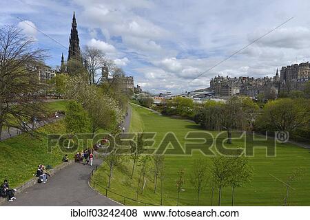 "Princes Street Gardens, public park, Edinburgh, Scotland, United Kingdom, Europe" View Large Photo Image Stock Photo - "Princes Street Gardens, public park, Edinburgh, Scotland, United Kingdom, Europe". Fotosearch