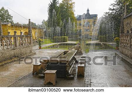 "Prince's table, Roman theater, water features in the park, Schloss Hellbrunn, Hellbrunn Palace, Hellbrunn, Salzburg, Salzburg State, Austria, Europe" View Large Photo Image Stock Image - "Prince's table, Roman theater, water features in the park, Schloss Hellbrunn, Hellbrunn Palace, Hellbrunn, Salzburg, Salzburg State, Austria, Europe". Fotosearch