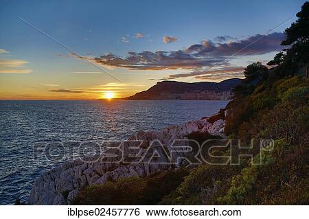 "Principality of Monaco viewed from Cap Martin at sunset, Departement Alpes Maritimes, Region Provence Alpes Cote d'Azur, France, Mediterranean, Europe" View Large Photo Image Stock Photograph - "Principality of Monaco viewed from Cap Martin at sunset, Departement Alpes Maritimes, Region Provence Alpes Cote d'Azur, France, Mediterranean, Europe". Fotosearch