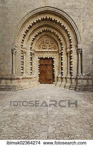 "Priory Notre-Dame de Ganagobie, Benedictine Abbey of the Solesmes Congregation, west facade of the church, Romanesque tympanum, Ganagobie, Forcalquier, Provence region, Departement Alpes-de-Haute-Provence, France, Europe" View Large Photo Image Picture - "Priory Notre-Dame de Ganagobie, Benedictine Abbey of the Solesmes Congregation, west facade of the church, Romanesque tympanum, Ganagobie, Forcalquier, Provence region, Departement Alpes-de-Haute-Provence, France, Europe". Fotosearch