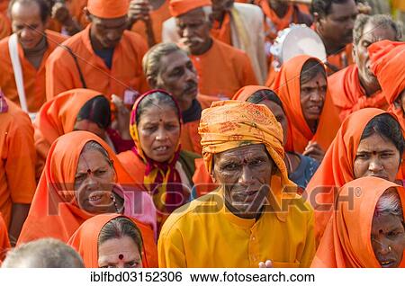 "Procession of devotees dressed in orange, during Kumbha Mela, Allahabad, Uttar Pradesh, India, Asia" View Large Photo Image Stock Photograph - "Procession of devotees dressed in orange, during Kumbha Mela, Allahabad, Uttar Pradesh, India, Asia". Fotosearch