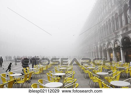 Stock Photo - "Procuratie buildings in fog, St. Mark's Square, Venice, Venezia, Veneto, Italy, Europe". Fotosearch