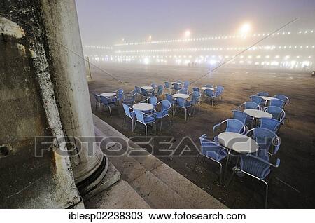Stock Image - "Procuratie buildings in the mist, St. Mark's Square, Venice, Venezia, Veneto, Italy, Europe". Fotosearch
