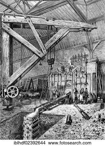 "Production of a cannon in the Broquin und Laine foundry, Paris, historic scene from the Franco-German War, 1870 - 1871, between the French Empire and the Kingdom of Prussia" View Large Photo Image Picture - "Production of a cannon in the Broquin und Laine foundry, Paris, historic scene from the Franco-German War, 1870 - 1871, between the French Empire and the Kingdom of Prussia". Fotosearch