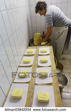 "Production of butter in an Alpine dairy, Alpe Obere Falz alp near Schetteregg, Egg, Bregenz Forest, Vorarlberg, Austria, Europe" View Large Photo Image Picture - "Production of butter in an Alpine dairy, Alpe Obere Falz alp near Schetteregg, Egg, Bregenz Forest, Vorarlberg, Austria, Europe". Fotosearch