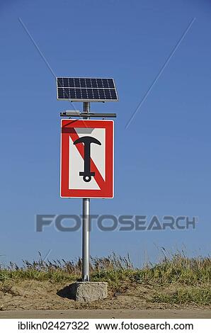"Prohibition sign, anchor, solar cell" View Large Photo Image Stock Image - "Prohibition sign, anchor, solar cell". Fotosearch