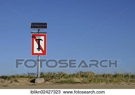 "Prohibition sign, anchor, solar cell" View Large Photo Image Stock Image - "Prohibition sign, anchor, solar cell". Fotosearch