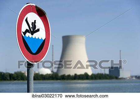 "Prohibition sign, warning sign for dangerous waters, Nuclear Power Plant Isar 1, Niederaichbach Reservoir, Ohu, Lkr. Landshut, Lower Bavaria, Bavaria, Germany, Europe" View Large Photo Image Stock Image - "Prohibition sign, warning sign for dangerous waters, Nuclear Power Plant Isar 1, Niederaichbach Reservoir, Ohu, Lkr. Landshut, Lower Bavaria, Bavaria, Germany, Europe". Fotosearch