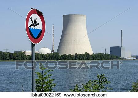 "Prohibition sign, warning sign for dangerous waters, Nuclear Power Plant Isar 1, Niederaichbach Reservoir, Ohu, Lkr. Landshut, Lower Bavaria, Bavaria, Germany, Europe" View Large Photo Image Stock Photo - "Prohibition sign, warning sign for dangerous waters, Nuclear Power Plant Isar 1, Niederaichbach Reservoir, Ohu, Lkr. Landshut, Lower Bavaria, Bavaria, Germany, Europe". Fotosearch