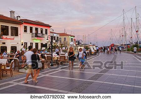 "Promenade at dusk, Marmaris, Mugla province, Aegean Region, Turkey, Asia" View Large Photo Image Stock Image - "Promenade at dusk, Marmaris, Mugla province, Aegean Region, Turkey, Asia". Fotosearch