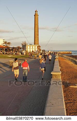 "Promenade at the Faro de Maspalomas lighthouse, Maspalomas, Gran Canaria, Canary Islands, Spain, Europe" View Large Photo Image Stock Image - "Promenade at the Faro de Maspalomas lighthouse, Maspalomas, Gran Canaria, Canary Islands, Spain, Europe". Fotosearch