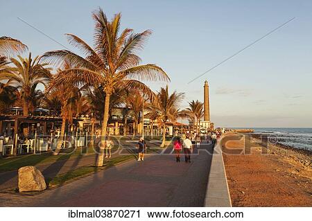 "Promenade at the Faro de Maspalomas lighthouse, Maspalomas, Gran Canaria, Canary Islands, Spain, Europe" View Large Photo Image Stock Image - "Promenade at the Faro de Maspalomas lighthouse, Maspalomas, Gran Canaria, Canary Islands, Spain, Europe". Fotosearch