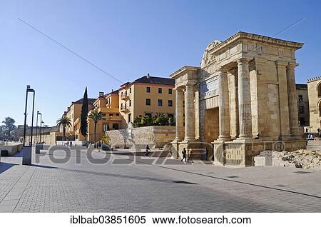 "Promenade at the Puerta del Puente city gate, Cordoba, Andalusia, Spain, Europe" View Large Photo Image Stock Photography - "Promenade at the Puerta del Puente city gate, Cordoba, Andalusia, Spain, Europe". Fotosearch