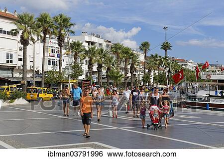Stock Photograph - "Promenade, Marmaris, Mugla province, Aegean Region, Turkey, Asia". Fotosearch
