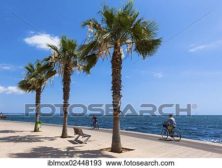Stock Image - "Promenade of Portixol, Palma de Mallorca, Balearic Islands, Mallorca, Majorca, Mediterranean Sea, Europe". Fotosearch