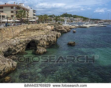 "Promenade on the coast, Cala Rajada, Majorca, Balearic Islands, Spain, Europe" View Large Photo Image Stock Photo - "Promenade on the coast, Cala Rajada, Majorca, Balearic Islands, Spain, Europe". Fotosearch