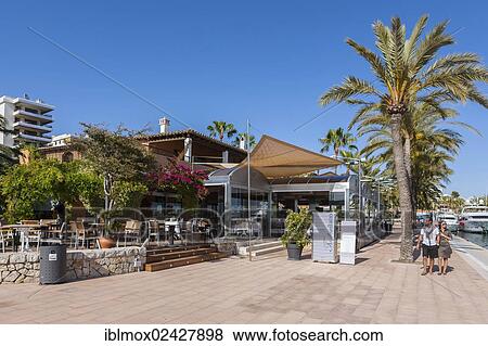 "Promenade with restaurants in Puerto Portals, Puertolas Nous, Majorca, Balearic Islands, Spain, Europe" View Large Photo Image Stock Photo - "Promenade with restaurants in Puerto Portals, Puertolas Nous, Majorca, Balearic Islands, Spain, Europe". Fotosearch