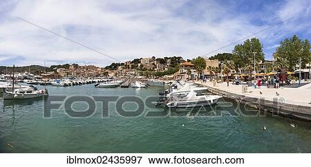 "Promenade with typical fishing boats, Port de Soller, Soller, northwest coast, Mallorca, Balearic Islands, Mediterranean Sea, Spain, Europe" View Large Photo Image Stock Photo - "Promenade with typical fishing boats, Port de Soller, Soller, northwest coast, Mallorca, Balearic Islands, Mediterranean Sea, Spain, Europe". Fotosearch