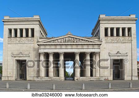 "Propylaea city gate on Koenigsplatz square, Konigsplatz, Munich, Upper Bavaria, Bavaria, Germany, Europe" View Large Photo Image Stock Image - "Propylaea city gate on Koenigsplatz square, Konigsplatz, Munich, Upper Bavaria, Bavaria, Germany, Europe". Fotosearch
