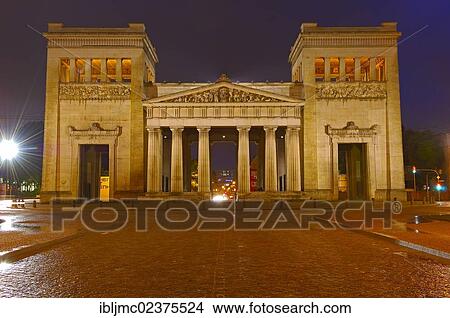 Picture - "Propylaen, Koenigsplatz square, Munich, Bavaria, Germany, Europe". Fotosearch