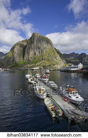 "Protected harbour with fishing boats, Hamnoya, Lofoten, Nordland, Norway, Europe" View Large Photo Image Stock Photo - "Protected harbour with fishing boats, Hamnoya, Lofoten, Nordland, Norway, Europe". Fotosearch