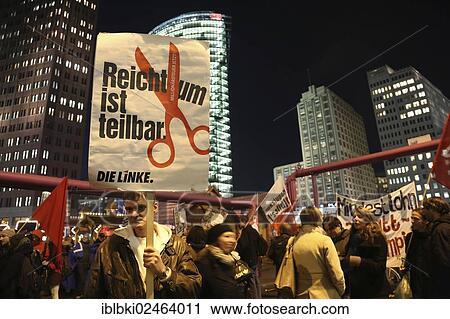 "Protest against the financial crisis, on the Day of Protest of the European Trade Union Confederation, Berlin, Germany, Europe" View Large Photo Image Stock Image - "Protest against the financial crisis, on the Day of Protest of the European Trade Union Confederation, Berlin, Germany, Europe". Fotosearch