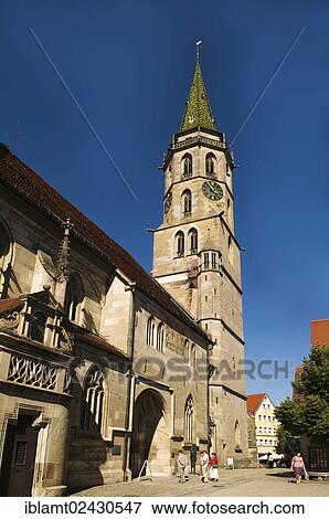 "Protestant church, hall-church with three naves, construction start in 1477, Schorndorf, Baden-Wuerttemberg, Germany, Europe" View Large Photo Image Stock Photo - "Protestant church, hall-church with three naves, construction start in 1477, Schorndorf, Baden-Wuerttemberg, Germany, Europe". Fotosearch