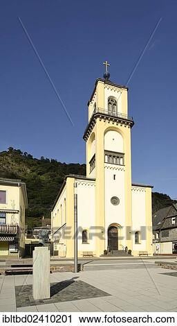 "Protestant Church of Sankt Goarshausen, St. Goarshausen, Upper Middle Rhine Valley, UNESCO World Cultural Heritage Site, Lahnstein, Rhineland-Palatinate, Germany, Europe" View Large Photo Image Stock Image - "Protestant Church of Sankt Goarshausen, St. Goarshausen, Upper Middle Rhine Valley, UNESCO World Cultural Heritage Site, Lahnstein, Rhineland-Palatinate, Germany, Europe". Fotosearch