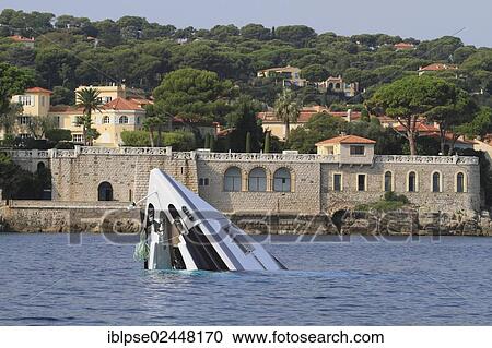 "Protruding bow from the sunken motor yacht Vals II, sunk in September 2012, in the waters off Cap Ferrat, French Riviera, France, Mediterranean, Europe" View Large Photo Image Stock Image - "Protruding bow from the sunken motor yacht Vals II, sunk in September 2012, in the waters off Cap Ferrat, French Riviera, France, Mediterranean, Europe". Fotosearch