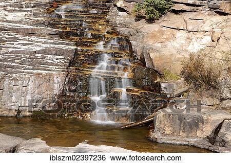 Stock Photograph - "Provo River Falls, Mirror Lake Scenic Byway, Route 150, Utah, USA". Fotosearch