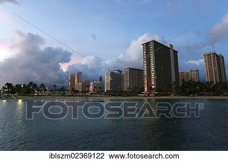 "Public beach and the Hilton Hawaiian Village, Waikiki Beach, O'ahu, Hawaii, USA" View Large Photo Image Stock Image - "Public beach and the Hilton Hawaiian Village, Waikiki Beach, O'ahu, Hawaii, USA". Fotosearch