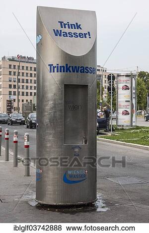"Public drinking water dispenser, Praterstern square, Vienna, Vienna State, Austria, Europe" View Large Photo Image Stock Photo - "Public drinking water dispenser, Praterstern square, Vienna, Vienna State, Austria, Europe". Fotosearch