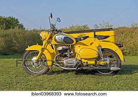Stock Image - "Puch motorcycle, OAMTC breakdown assistance". Fotosearch